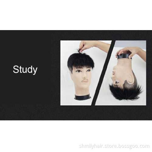Shmily Wholesale Breathable Invisible Seamless Can Be Cut Human Hair Toupee PU Super Thin Full Hand Hook Mesh Toupee For Mens